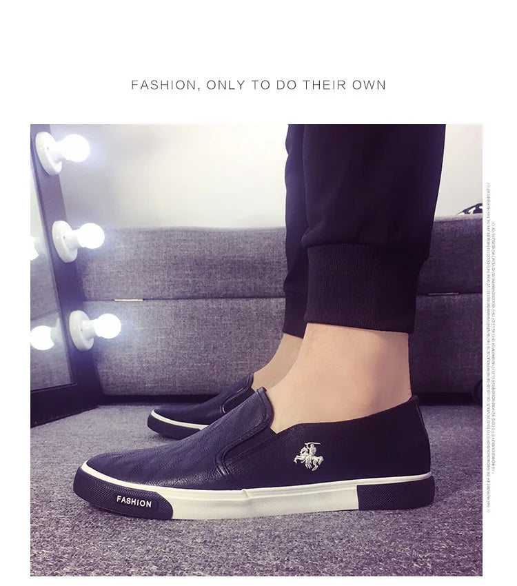 NPEZKGC New arrival Low price Mens Breathable High Quality Casual Shoes PU Leather Casual Shoes Slip On men Fashion Flats Loafer