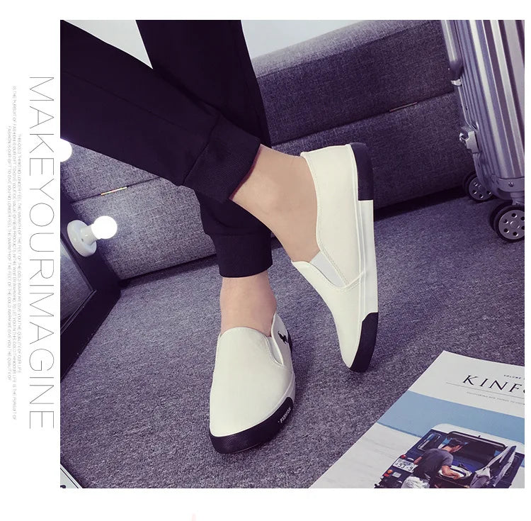 NPEZKGC New arrival Low price Mens Breathable High Quality Casual Shoes PU Leather Casual Shoes Slip On men Fashion Flats Loafer