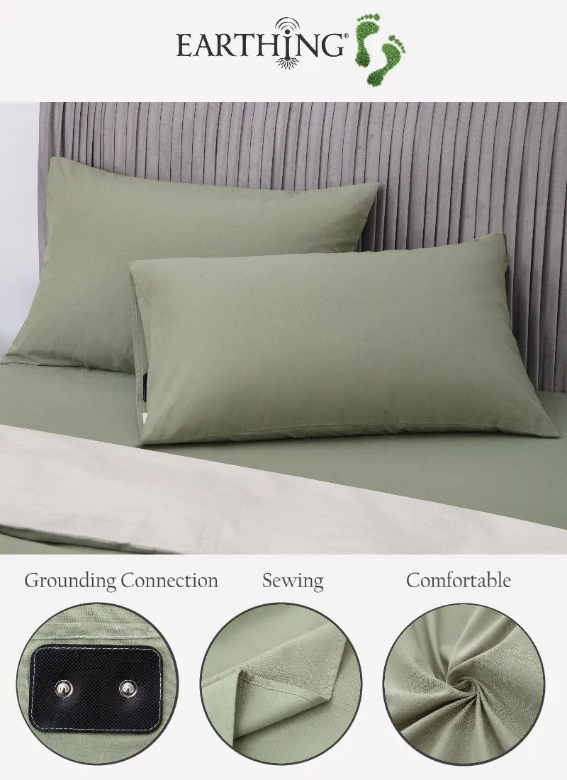 EARTHING  Pillow Case 51*76CM Radiation protection Antimicrobial Fiber for Better Sleep, Natural Wellness, Reduce Pain health
