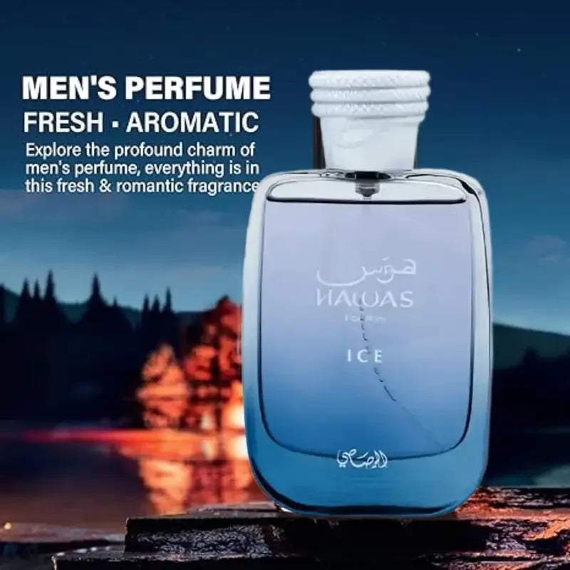 100ml Hawas Men's Perfume Lasting Fragrance High Quality Arabian Men's Perfume Ideal Mens Perfumes for Daily Elegance