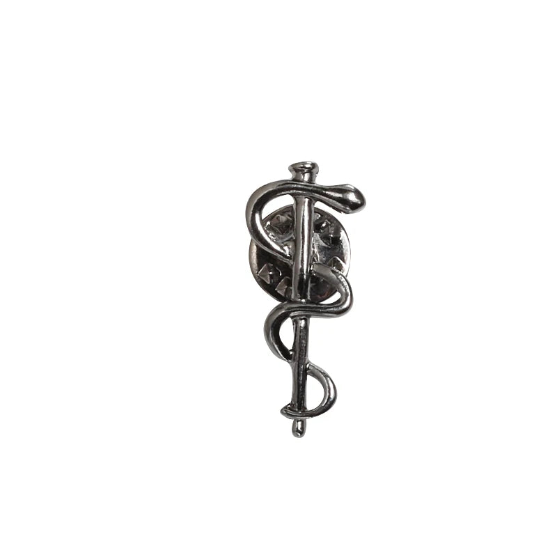 New World Health Organization WHO Logo Brooch Snake Caduceus Pins Doctor Nurse Medical Wellness Symbol Badge Jewelry