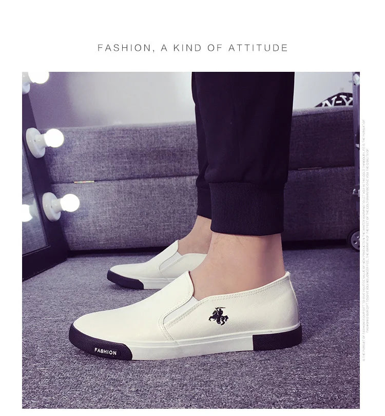 NPEZKGC New arrival Low price Mens Breathable High Quality Casual Shoes PU Leather Casual Shoes Slip On men Fashion Flats Loafer