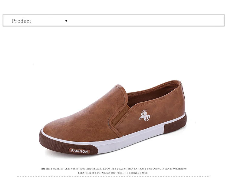 NPEZKGC New arrival Low price Mens Breathable High Quality Casual Shoes PU Leather Casual Shoes Slip On men Fashion Flats Loafer