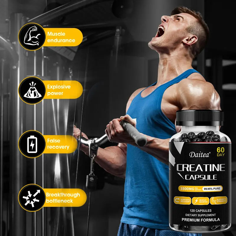 Daitea Muscle Mass Supplement - Capsules / Muscle Growth, Natural Performance and Endurance Desire