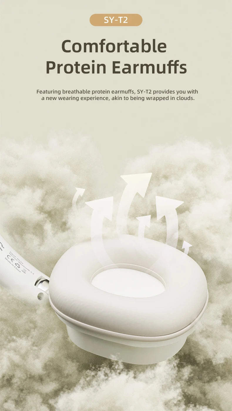 Bluetooth 5.3 Fashion Wireless Headphones HIFI Stereo Portable Over-ear Business Headset Low Latency Gaming Earphones With Mic