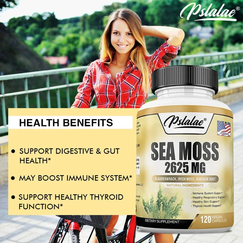 Sea Moss 2625 Mg - Supports Digestive and Immune Health, Antioxidants, Boosts Energy Levels, and Promotes Overall Well-being