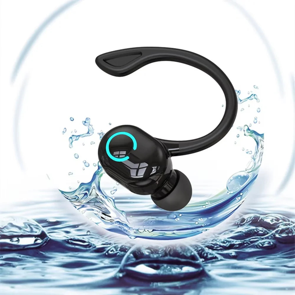 Bluetooth 5.2 Business Wireless Headphone Ear-Hook Mini HIFI Bass Noise Cancelling Earphone With Mic Sport Game Headset