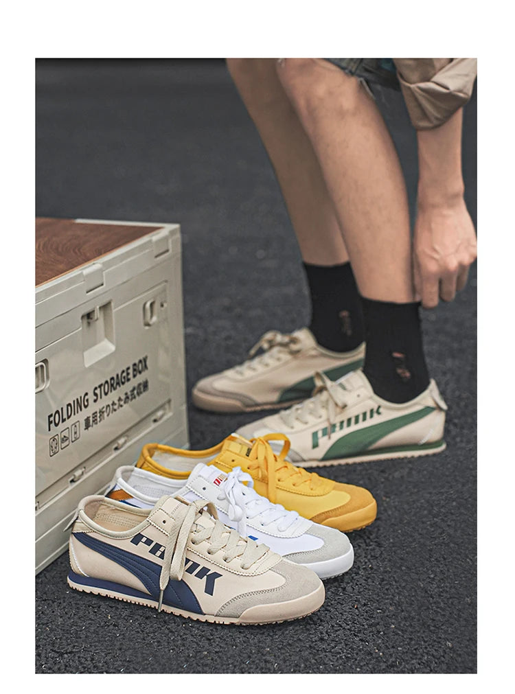 Brand Retro Men's Yellow Running Shoes Comfort Flat Casual Sneaker Men Breathable Original Men Canvas Sneakers tenis masculino