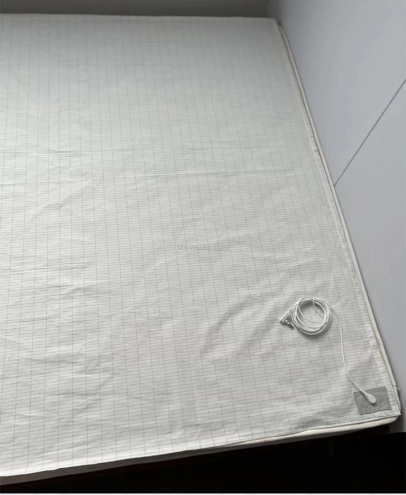Earthing Bed Sheet Flat Sheet Earth Benefit Nature Health Well Grounded Gold Connection Earth Cord AU Plugs/ UK Plugs/ EU Plugs