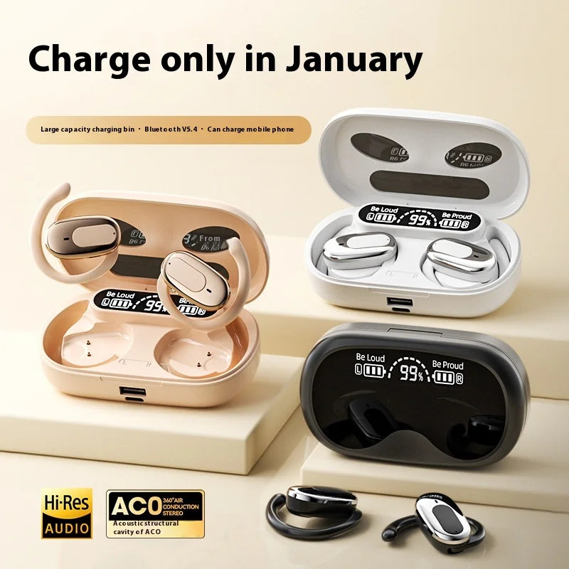 سماعة رأس رياضية لاسلكية تعمل بتقنية البلوتوث 5.4 مع ميكروفون وسماعة رأس للألعاب عالية الدقة ستيريو للهواتف الذكية