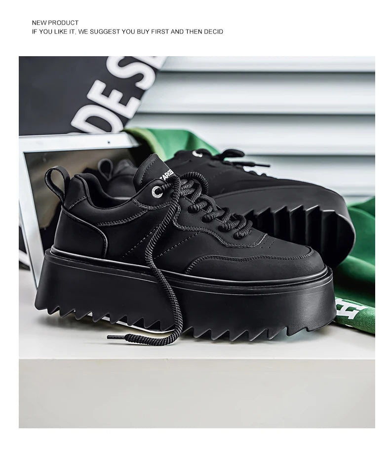 2025 New High Quality Men's Shoes Thick Soled Height Increasing Casual Skateboarding Shoe for Outdoor Running Sports Shoes