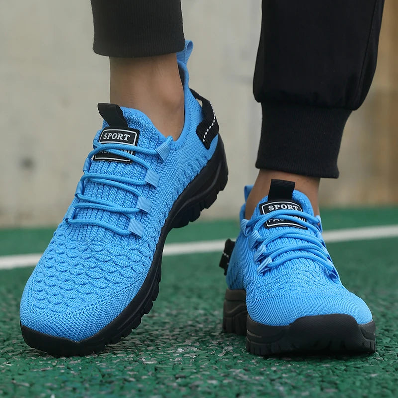 New Men's Sports Shoes Unique Grid Trend Design Breathable Comfortable Running Shoes Summer Track Field Basketball Sports Shoes