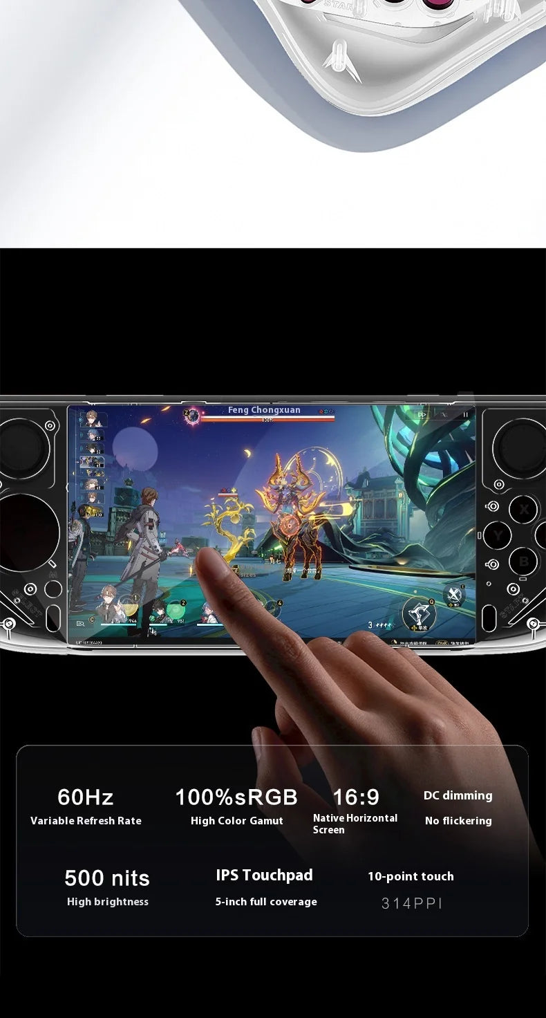 2025 Edition   Android E6 Max Handheld Console - 5" 32-Point Touch Screen with 5G Dual-Band, Portable Gaming Device for Fans  ﻿