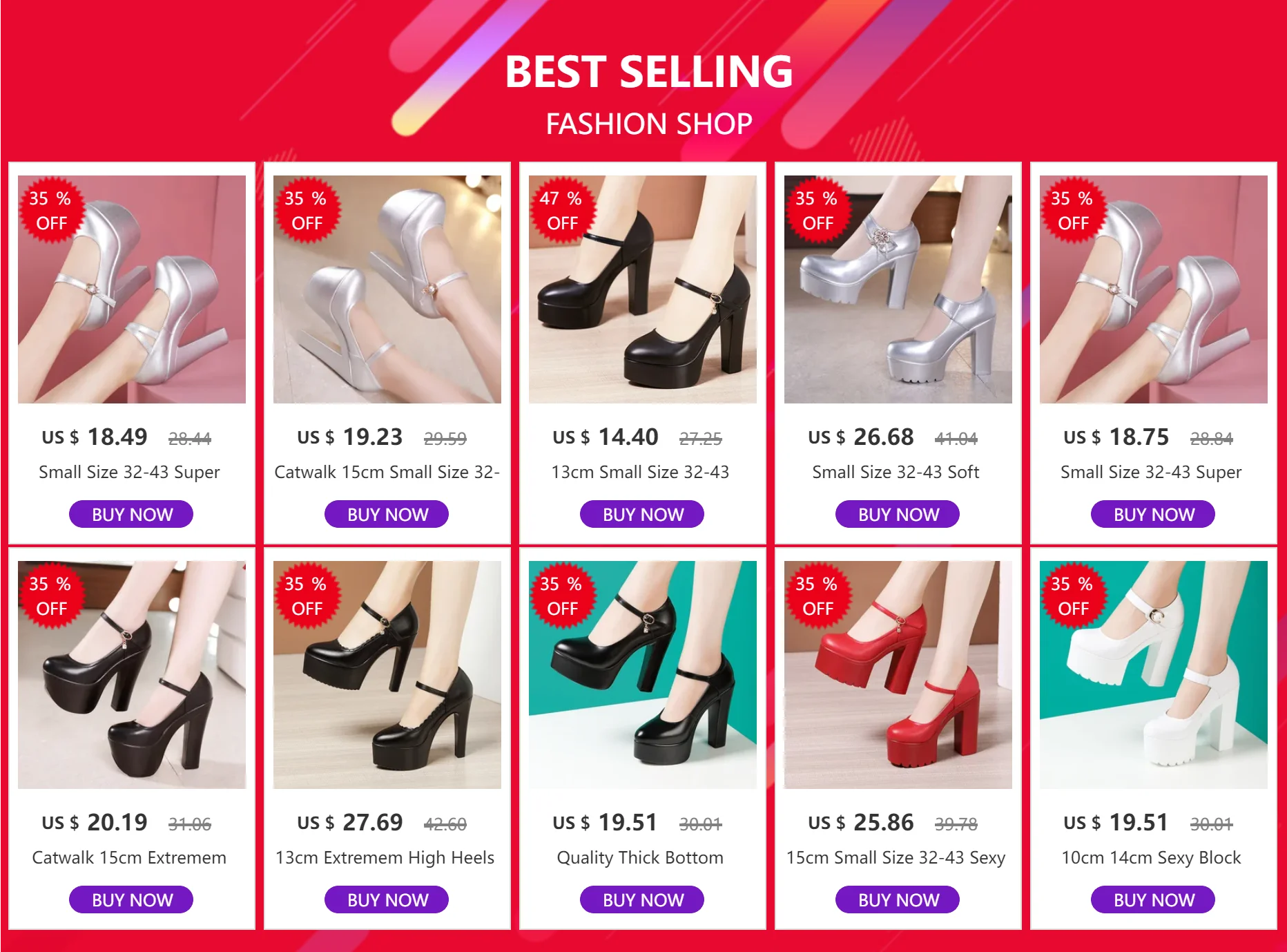 15cm Small Size 32-43 Extremem Block High Heels Shoes 2025 Fall Shallow Thick Chunky Platform Shoes Women Pumps Sexy Model Party