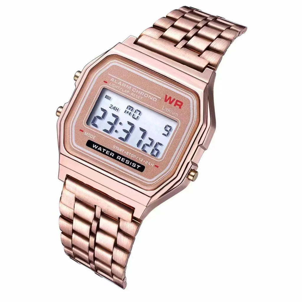 F91W Non-Waterproof Steel Band Watch For Women, Men, Business Clock, Multi-Functional LED Digital Sports Watch, Electronic Clock SwiftNest