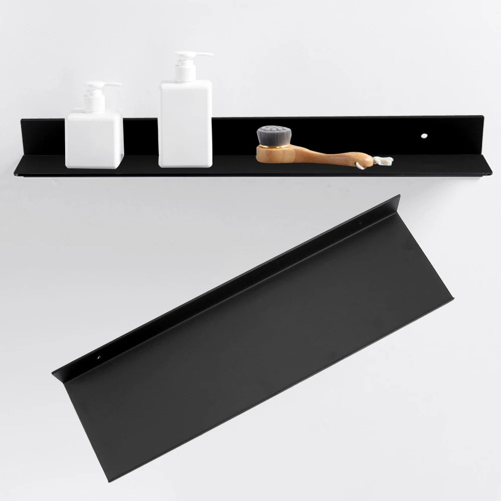 Bathroom Accessories Bathroom Shelves 30-60cm Storage Rack Black Kitchen Wall Shelf