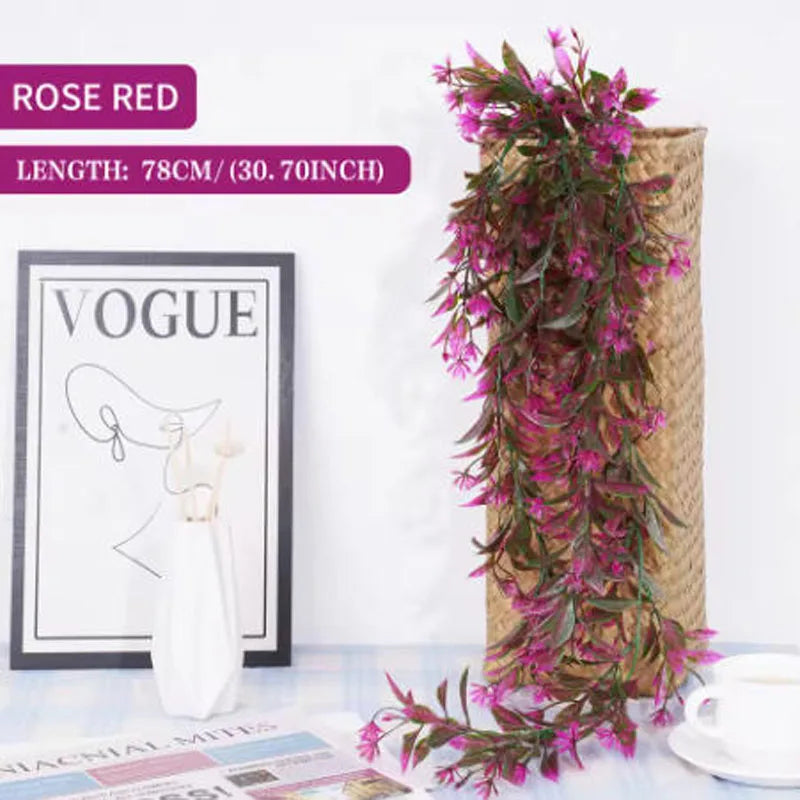 Leaves Vines Home Room Decor Hanging Artificial Plant Plastic Leaf Grass Wedding Green Plant Ivy Home Outdoor Garden Decor