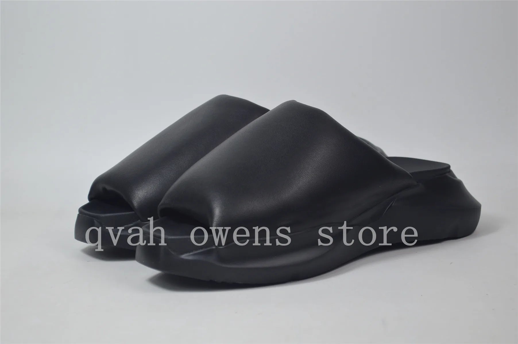 Men Platform Sandals Casual Leather Slipper Luxury Trainers Height Increasing High Street Summer Black Shoes