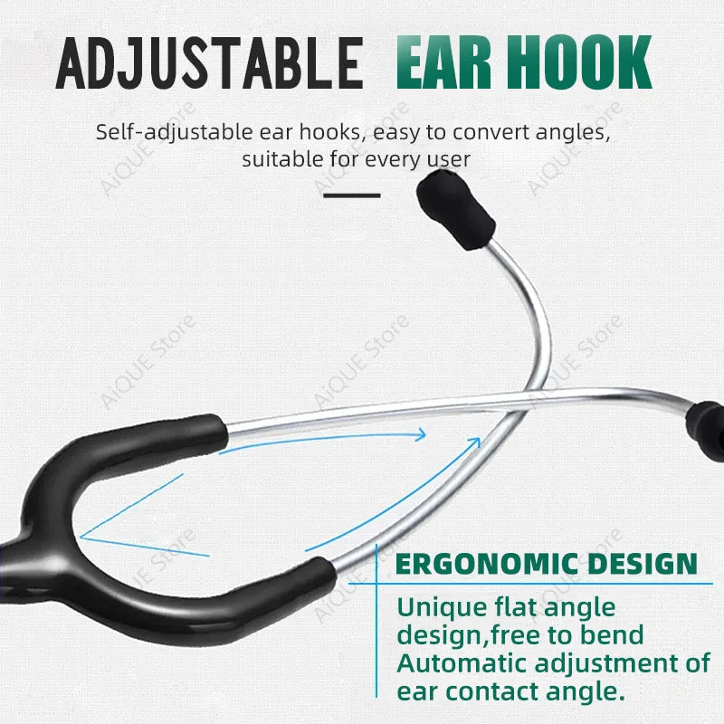AiQUE Double Chest Piece Stethoscope Cardiology Heart Doctor Medical Stethoscope Professional Medical Equipment Medical Student