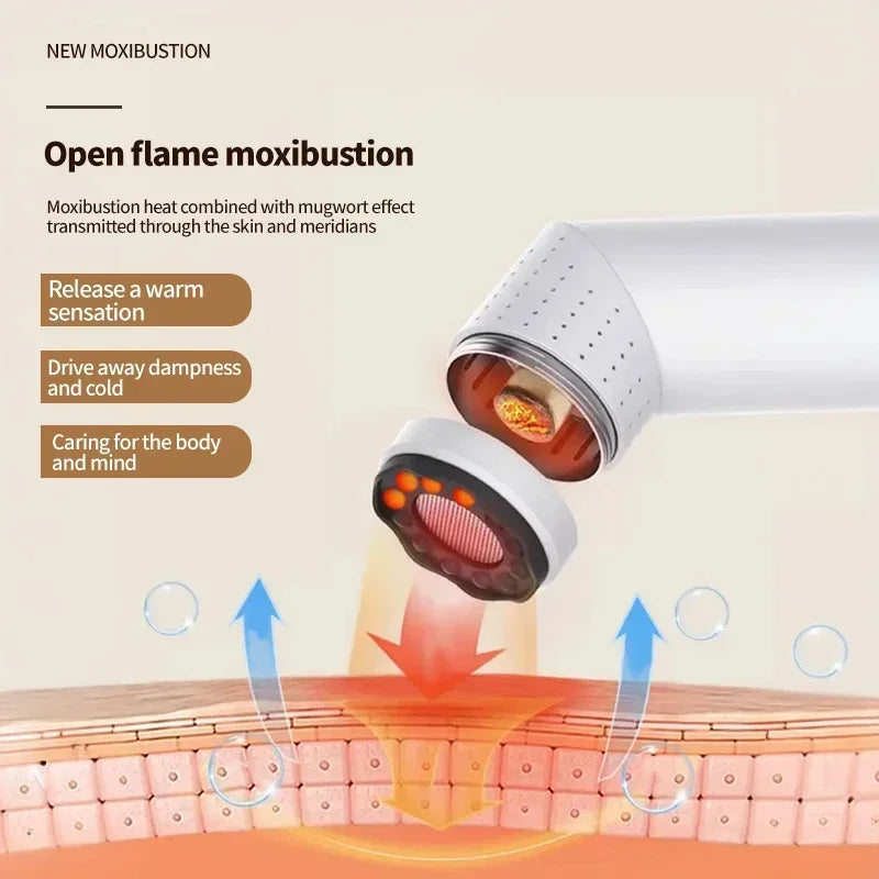 Moxibustion Scraping Massager Instrument Portable Intelligent Health and Wellness with Stone Moxibustion Scrap Board Accessories