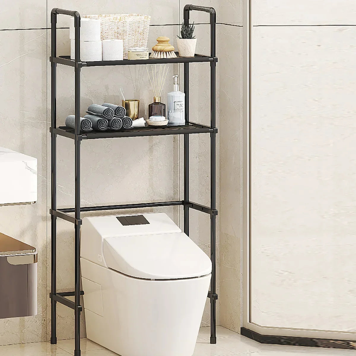 Bathroom Storage Rack Space-saving Stand Holder MultiFunctional Floor Type Toilet Storage Racks Multilayer Washing Machine Shelf