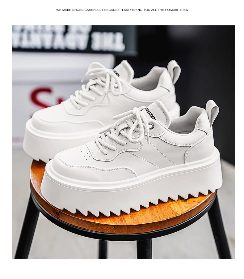2025 New High Quality Men's Shoes Thick Soled Height Increasing Casual Skateboarding Shoe for Outdoor Running Sports Shoes