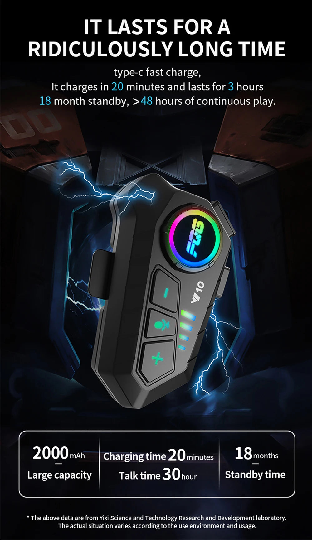 سماعة رأس خوذة بلوتوث 5.3 لاسلكية بدون استخدام اليدين طقم هاتف للدراجات النارية سماعة أذن مقاومة للماء مشغل موسيقى MP3 مكبر صوت للدراجات النارية