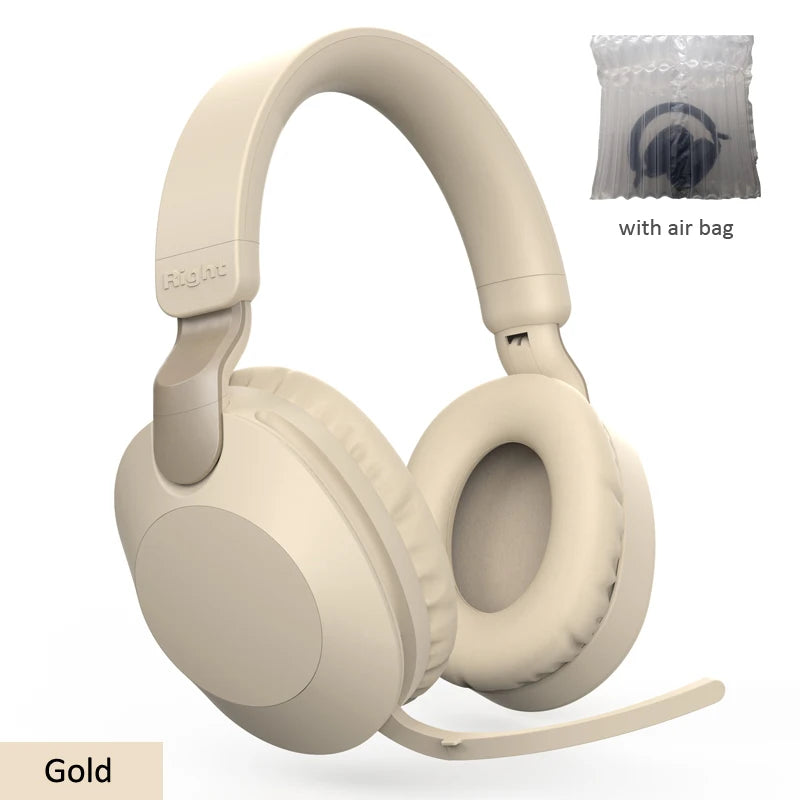 سماعة رأس لاسلكية متوافقة مع تقنية البلوتوث مع ميكروفون، سماعة رأس ستيريو هاي فاي BT5.1 فوق الأذن، بدون استخدام اليدين، للمكالمات والموسيقى