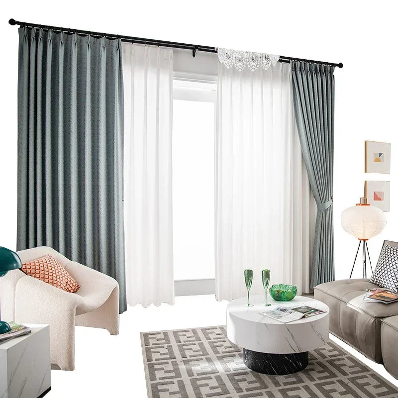 Send Curtains for Living Dining Room Bedroom Styling Light Luxury High Precision Jacquard Blackout High-grade Custom Size Decor
