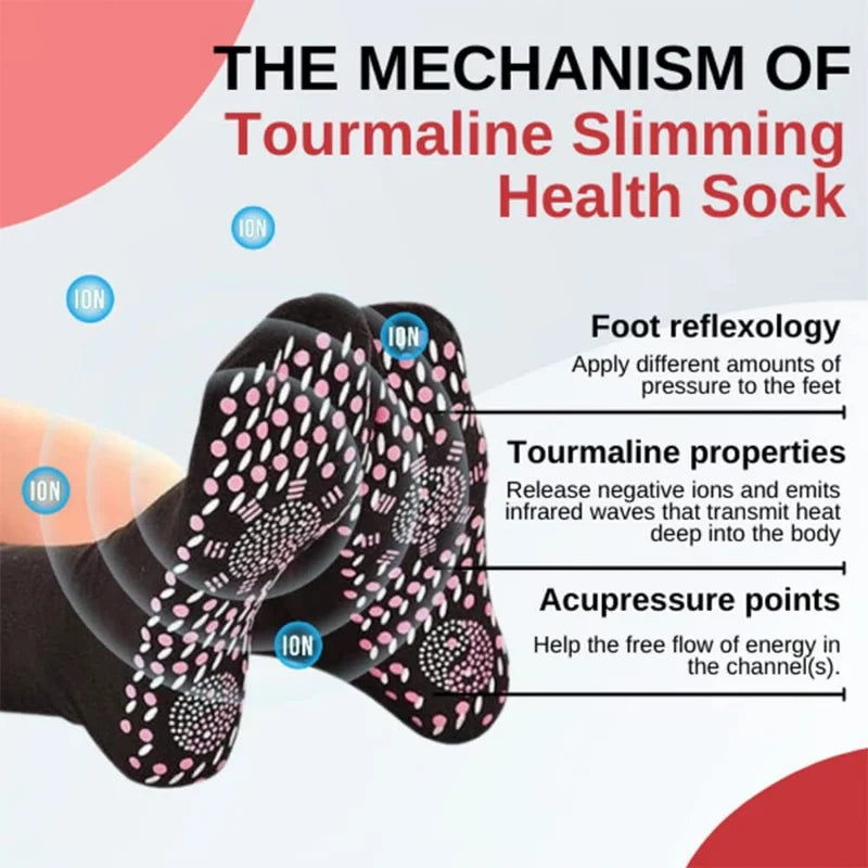Tourmaline Slimming Health Sock,  Slimming Health Sock, Thermotherapeutic Sock, Self Heating Socks,Men Women Slimming Health