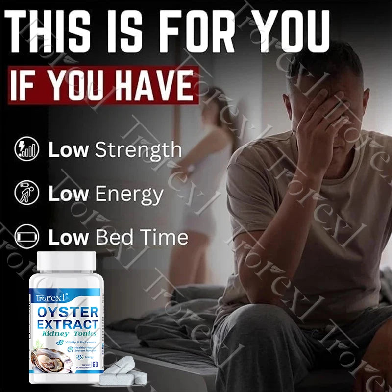 Oyster Extract Zinc Tablets Supports Energy Vigorizante and Wellness, Male Health Enhancing Supplement