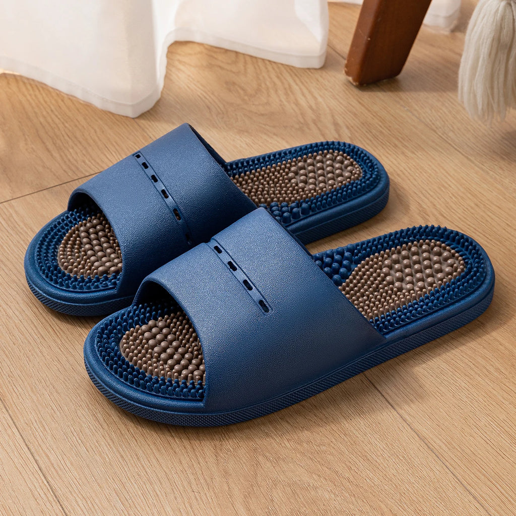 PVC Unisex Slippers Massage Wellness Home Slippers Comfortable Breathable Indoor Slippers