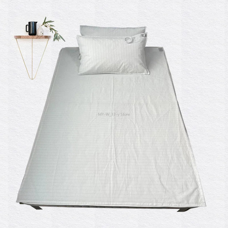 Earthing Bed Sheet Flat Sheet Earth Benefit Nature Health Well Grounded Gold Connection Earth Cord AU Plugs/ UK Plugs/ EU Plugs