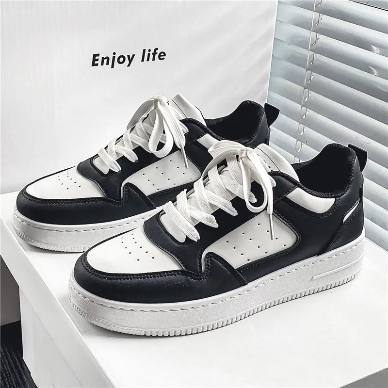 Spring and Summer Men's Shoes, New Breathable Sneakers, Men's Trendy and Versatile Thick-Soled White Shoes, Sports and Casual Sneakers