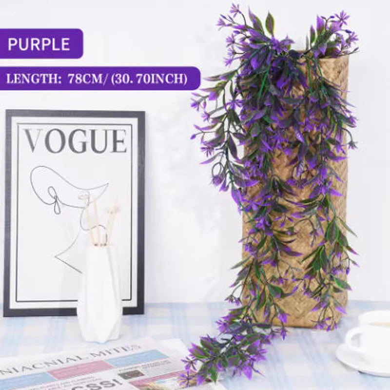 Leaves Vines Home Room Decor Hanging Artificial Plant Plastic Leaf Grass Wedding Green Plant Ivy Home Outdoor Garden Decor