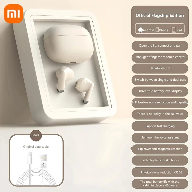 سماعة شاومي اللاسلكية بتقنية البلوتوث بتصميم أنيق وجودة صوت فائقة وعمر بطارية طويل وملاءمة مريحة للاستماع طوال اليوم