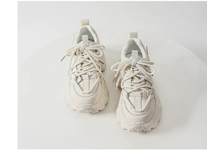 New Thick soled Dad Shoes Women's Versatile Casual Shoes with Strap Up Height Increase Lightweight Versatile Women's Shoes