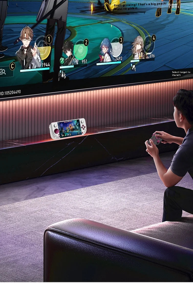 2025 Edition   Android E6 Max Handheld Console - 5" 32-Point Touch Screen with 5G Dual-Band, Portable Gaming Device for Fans  ﻿