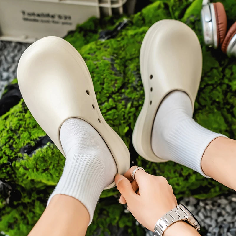 Fashion EVA Men Casual Shoes Thick Soles Sandals WaterProof Anti Slip Work Shoes Women Comfort Nurse Shoes Couple Garden Clogs