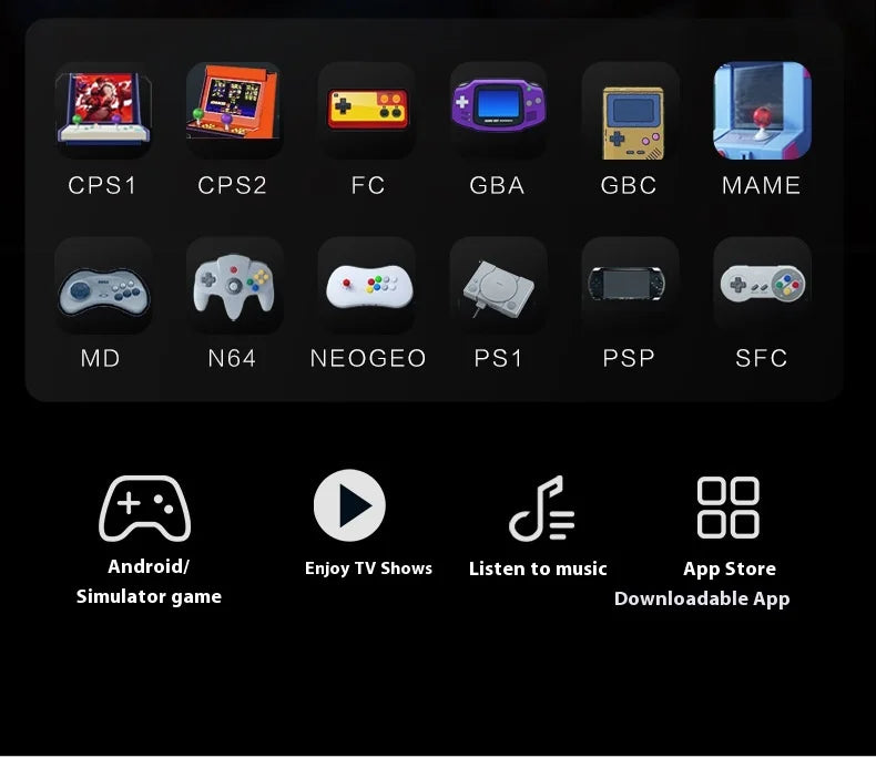 2025 Edition   Android E6 Max Handheld Console - 5" 32-Point Touch Screen with 5G Dual-Band, Portable Gaming Device for Fans  ﻿