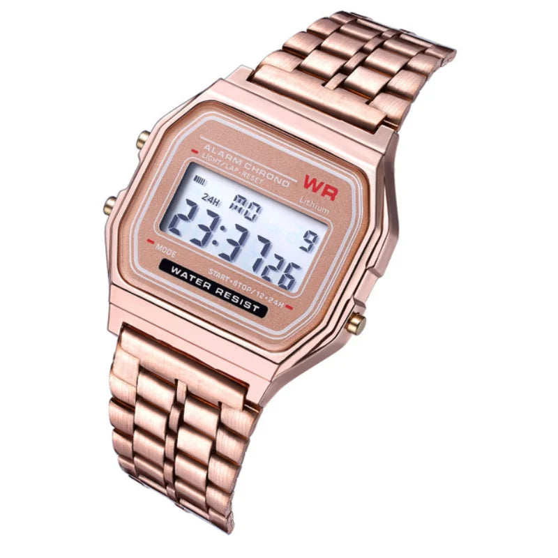 F91W Non-Waterproof Steel Band Watch For Women, Men, Business Clock, Multi-Functional LED Digital Sports Watch, Electronic Clock SwiftNest