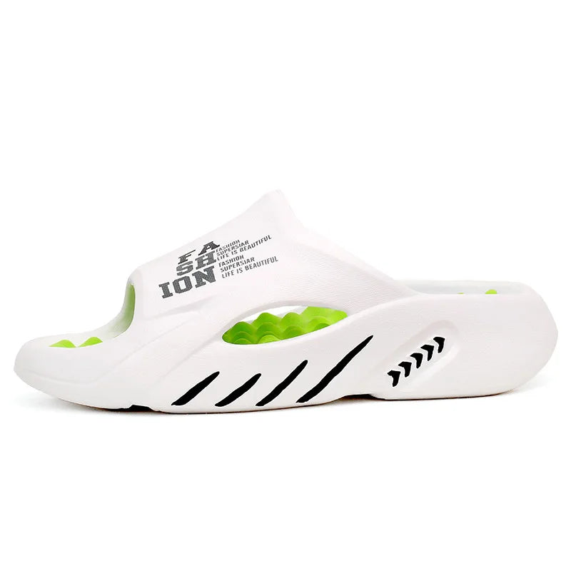 Comwarm New Thick Sole Men Sandals Indoor Outdoor Men Massage Slippers Casual Beach Slides Fashion Men's Sport Slippers Big Size