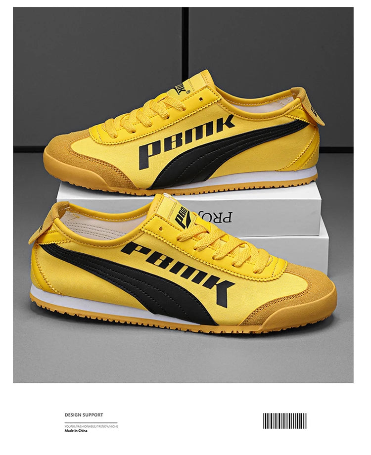 Brand Retro Men's Yellow Running Shoes Comfort Flat Casual Sneaker Men Breathable Original Men Canvas Sneakers tenis masculino