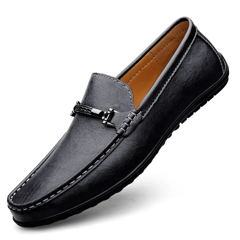 Genuine Leather Loafers for Men Handmade Casual Shoes Moccasins Breathable Sneakers Mens Driving Shoes Comfort Soft Dress Flats