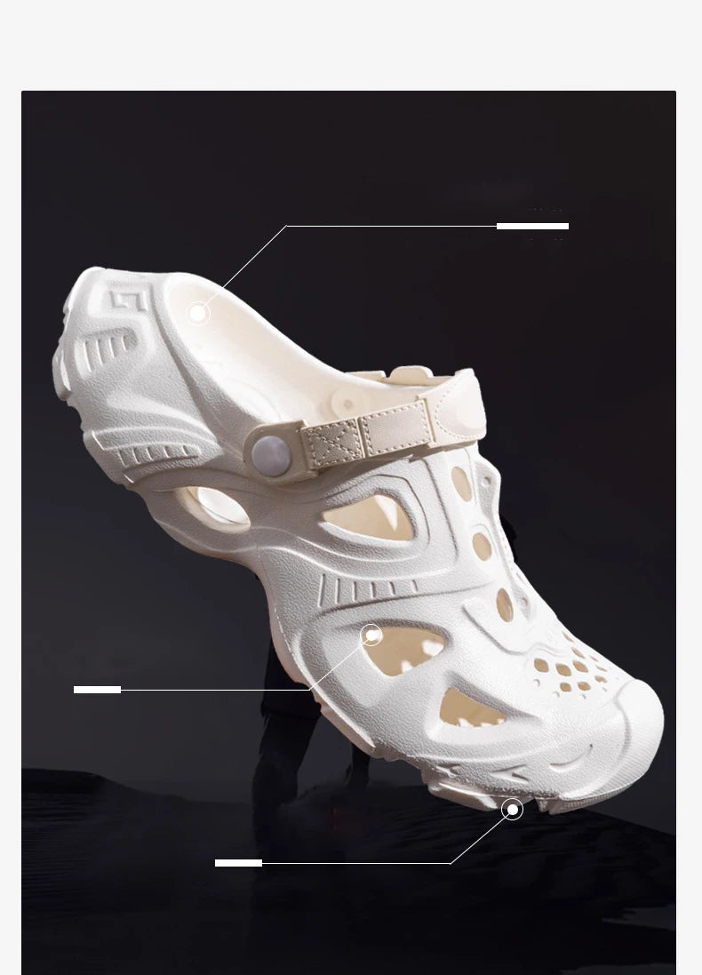 Man Sandals Fashion Sports 5CM Thick EVA Sole Comfortable Soft QuikFoam Slippers Slides Beach Street