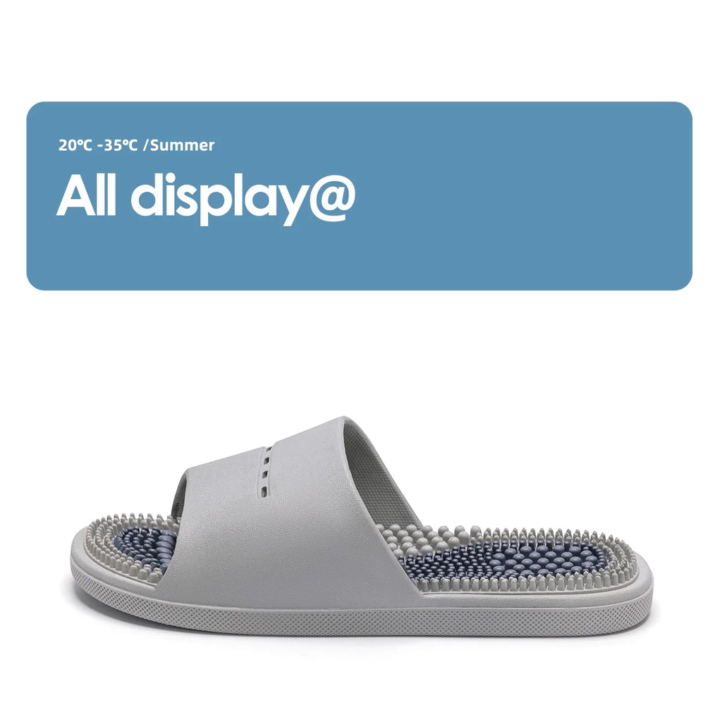PVC Unisex Slippers Massage Wellness Home Slippers Comfortable Breathable Indoor Slippers