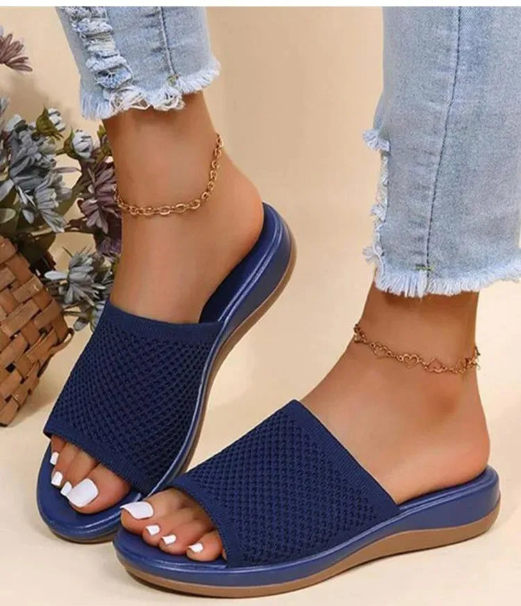 Women Sandals Elastic Force Slippers For Summer Shoes Women Flat Sandals Lightweight Summer Sandals Women's Footwear Female