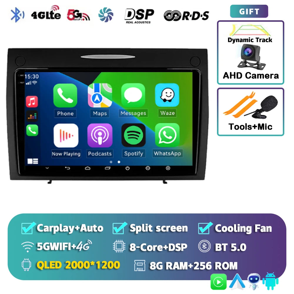 Android 15 For Benz SLK-Class R171 2004 - 2011 2K QLED Android Car Radio Multimedia Video Player GPS stereo CarPlay Head Unit 4G
