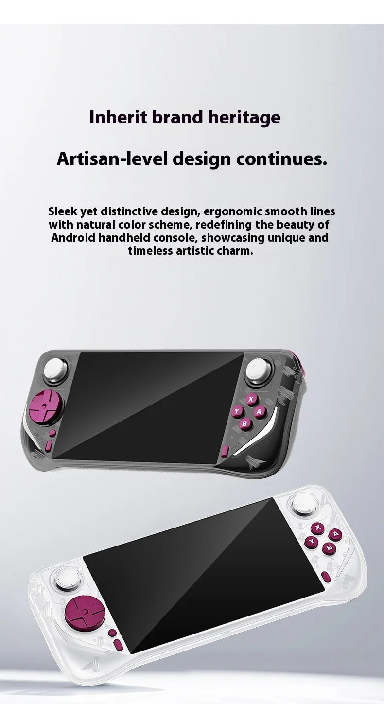 2025 Edition   Android E6 Max Handheld Console - 5" 32-Point Touch Screen with 5G Dual-Band, Portable Gaming Device for Fans  ﻿