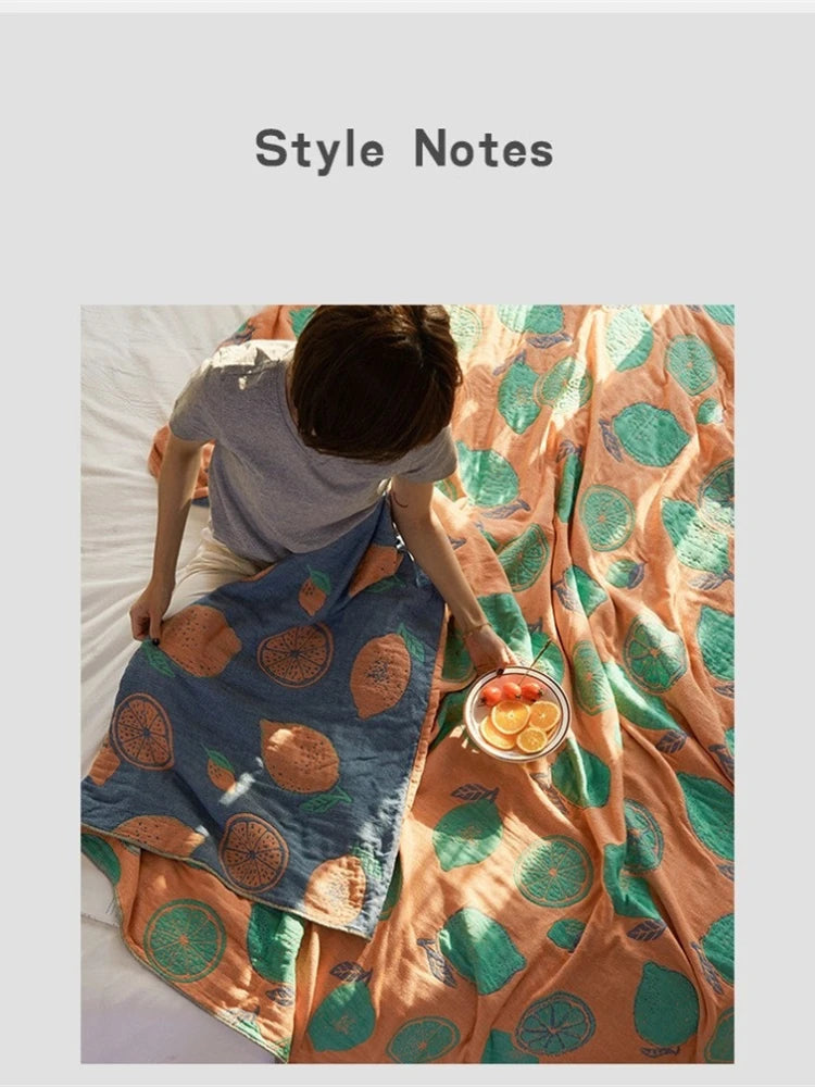 100% Cotton Muslin Bed Cover Breathable Muslin Bedspread Home Textile Adult Kids Jaccquard Sofa Bed Throw Blankets Bedsheet